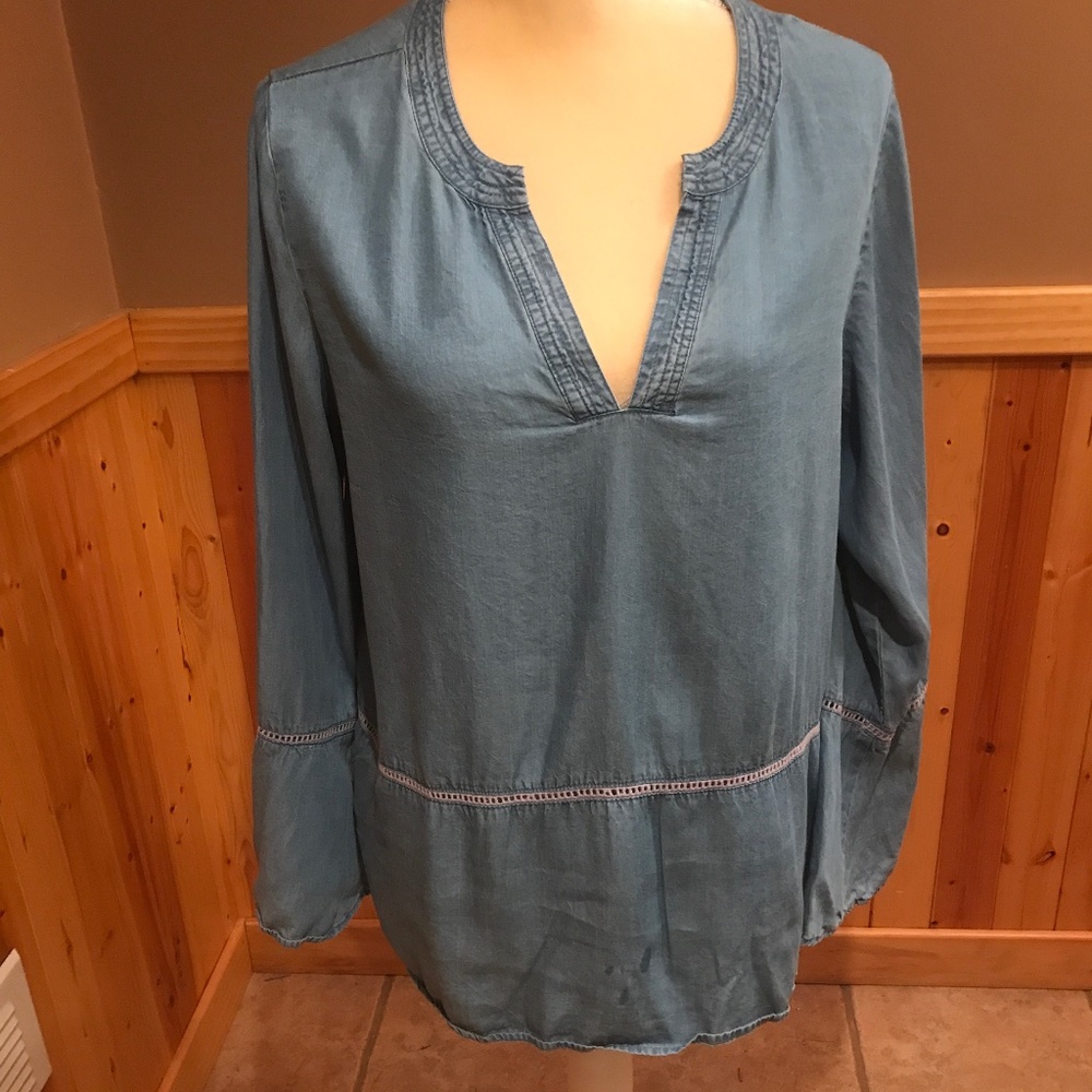 APPRAISAL denim color blouse size large